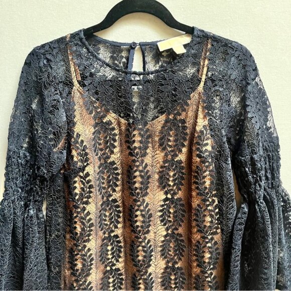 Michael Kors sheath lace bell sleeves dress Sz S - Picture 6 of 11